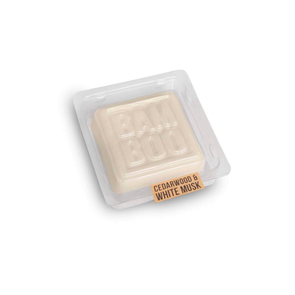 Bamboo White Soy Wax Melt - Cedarwood & Musk - Up To 12 Hours Burn Use With Wax Warmer
