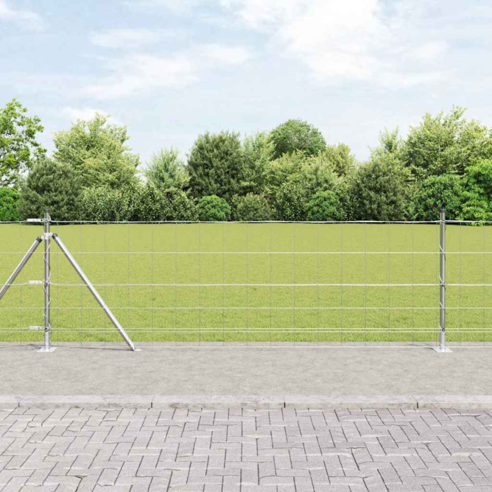 vidaXL Field Fence 0.8x50 m Galvanised Steel