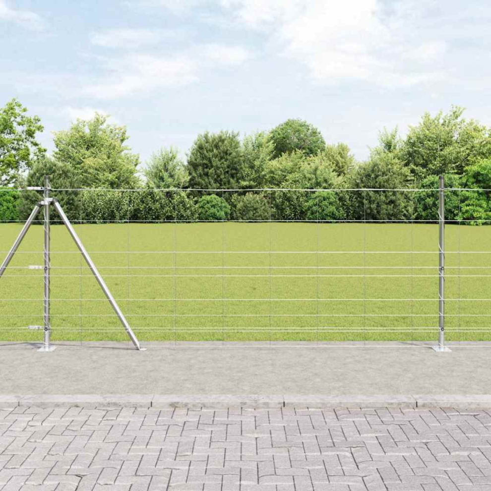 vidaXL Field Fence 1x50 m Galvanized Steel