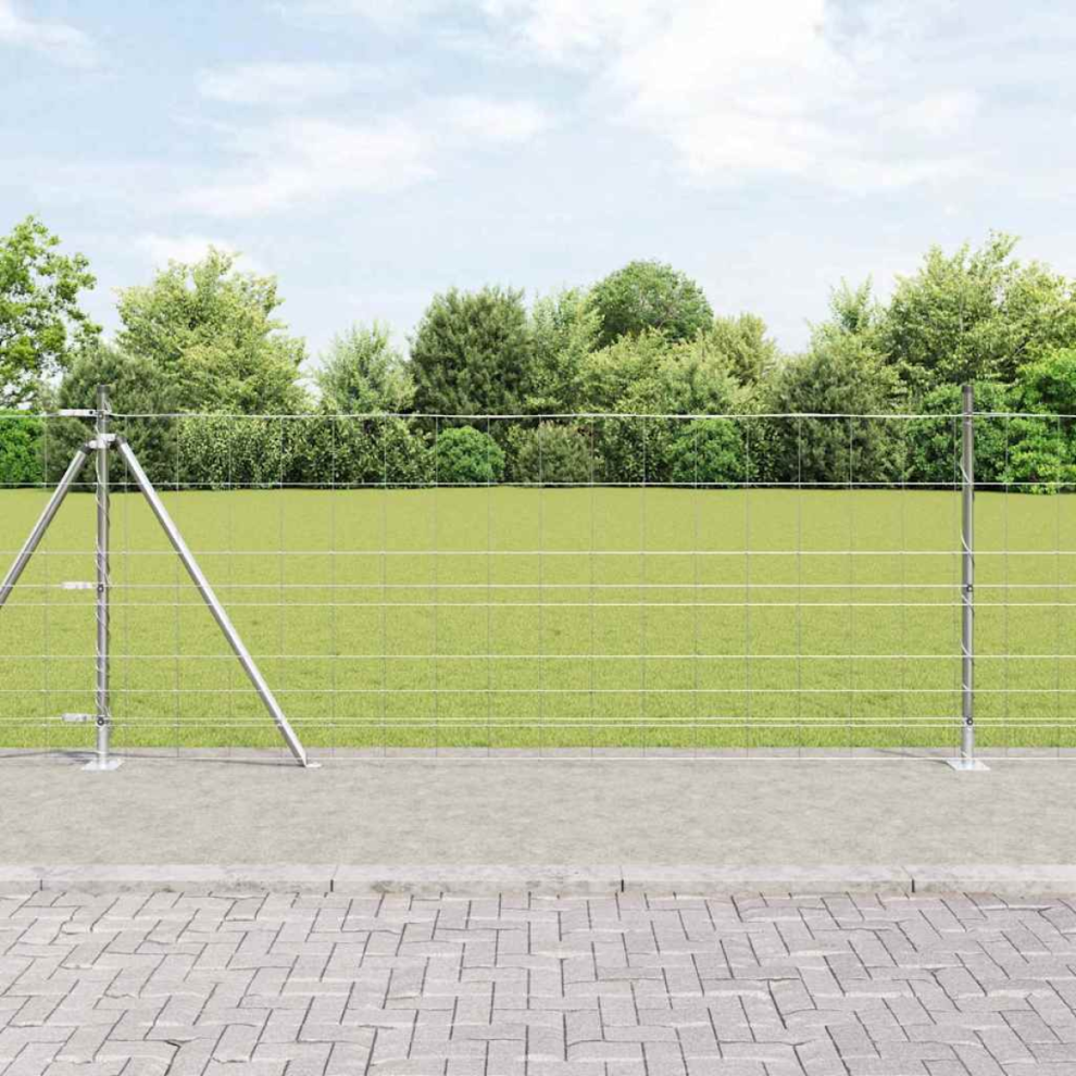vidaXL Field Fence 1x25 m Galvanised Steel