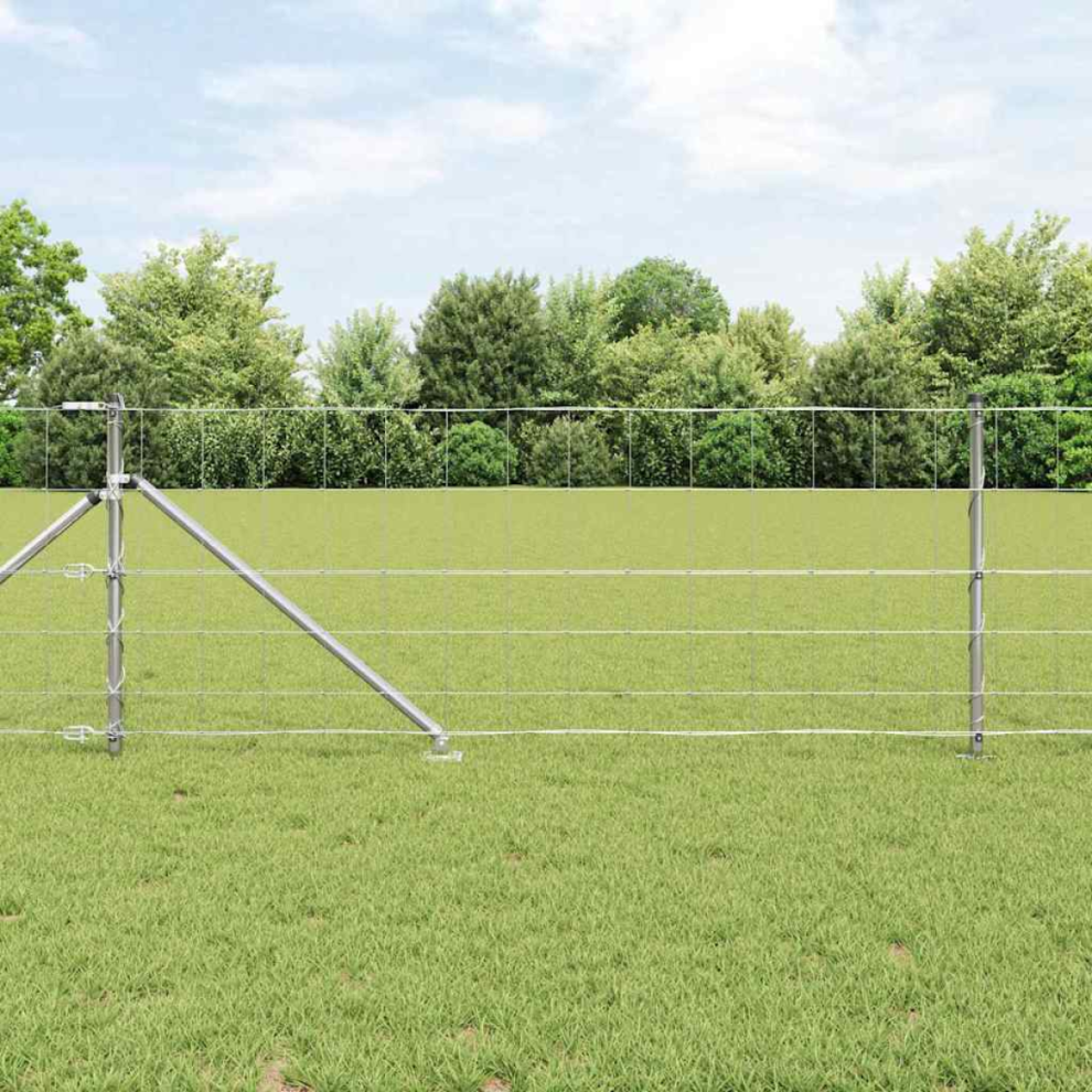 vidaXL Field Fence 0.8x25 m Galvanised Steel