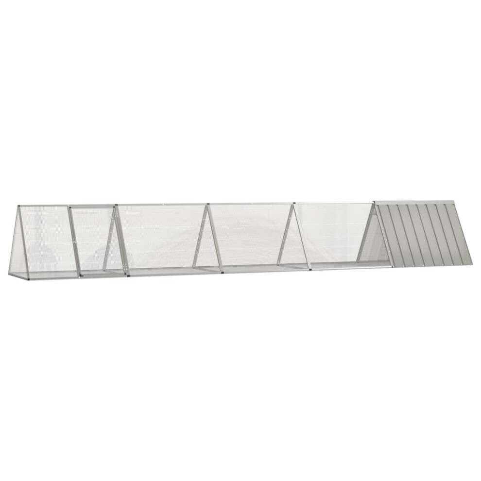 Vidaxl Rabbit Cage Grey 504.5X80.5x71 Cm Galvanised Steel