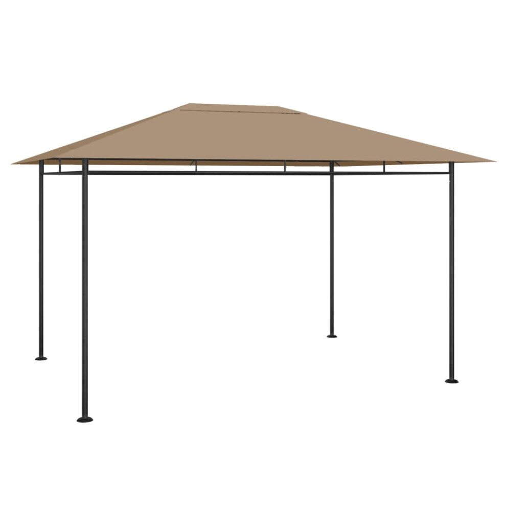 Photos - Garden & Outdoor Decoration VidaXL Gazebo 384x281x270 cm Taupe 180 g/m² Brown 