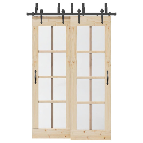 VidaXL vidaXL Sliding Door Hardware Kit 152,5 cm Steel Black