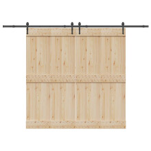 vidaXL Sliding Door Hardware Kit 305 cm Steel Black