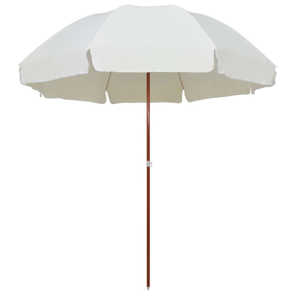 Vidaxl Parasol With Steel Pole 300 Cm Sand