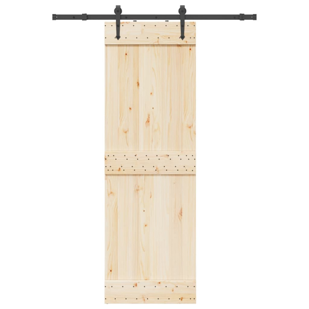 Vidaxl Sliding Door Hardware Kit 152.5 Cm Steel Black