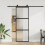VidaXL vidaXL Schiebetür mit Beschlag Schwarz 76x205 cm Hartglas 1
