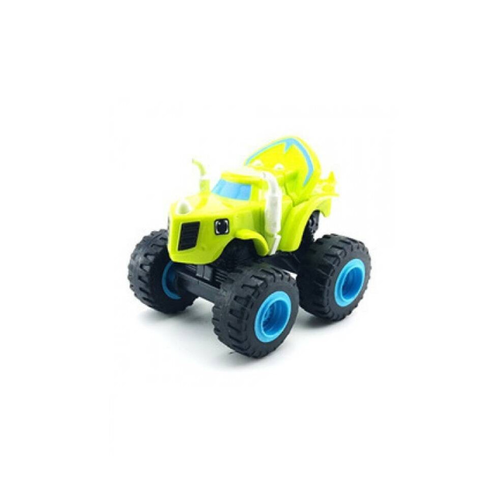 (Cyan) The Blaze And Monster Machines Truck Speed Toy With Crusher Pickle For Gift Kids