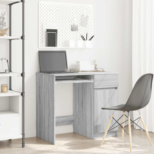 VidaXL vidaXL Desk Grey Sonoma 86x49x76 cm Engineered Wood
