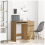 VidaXL vidaXL Desk Artisan Oak 86x49x76 cm Engineered Wood 1