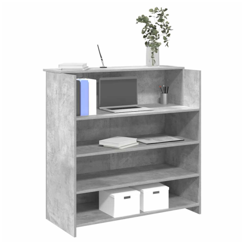 VidaXL vidaXL Reception Desk Concrete Grey 100x50x103.5 cm Engineered Wood