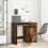 VidaXL vidaXL Desk Smoked Oak 86x49x76 cm Engineered Wood 1
