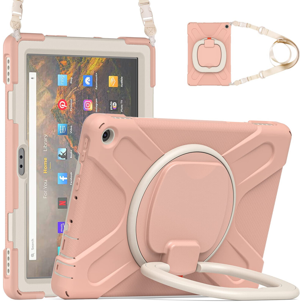 All- Fire HD 10 & Fire HD 10 Plus Tablet case for Kids( Release,11th Gen),Pink