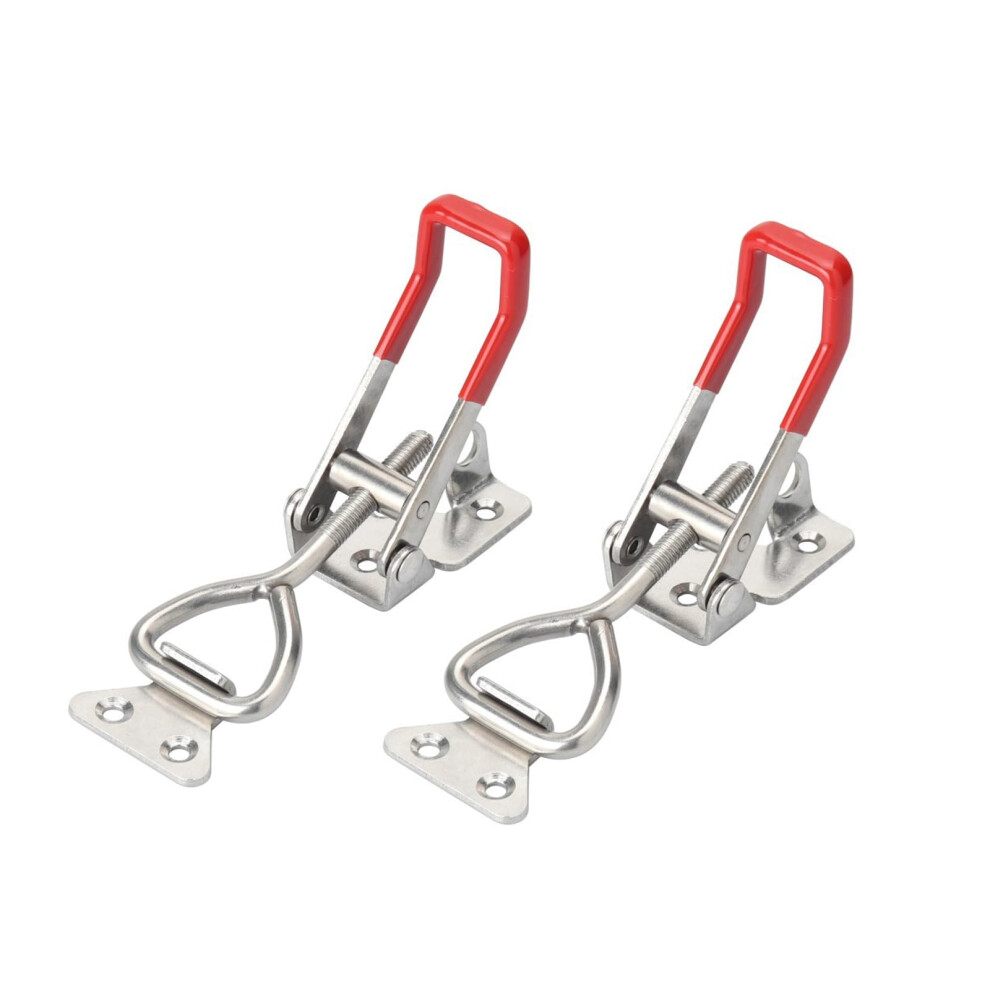 2 Pack Toggle Latch Clamp 4003 With Lock Hole, 304 Stainless Steel Adjustable Toggle Latches 6493810863226