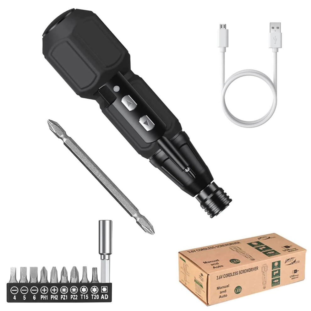 3.6V Electric Screwdriver Cordless, Rechargeable Automatic Rotational Repair Tool With Led Light 6493810799075