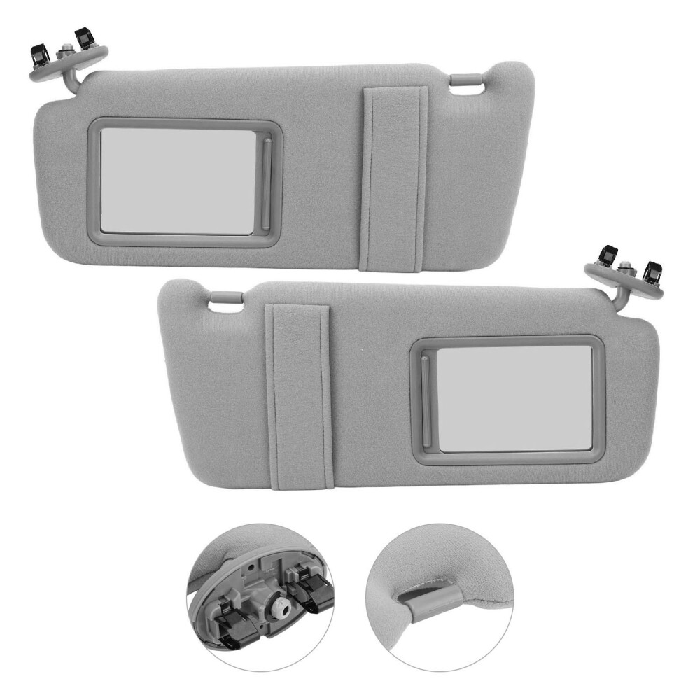 1Pair Sun Visor Car Plastic Sunshade With Gray 9121376826863