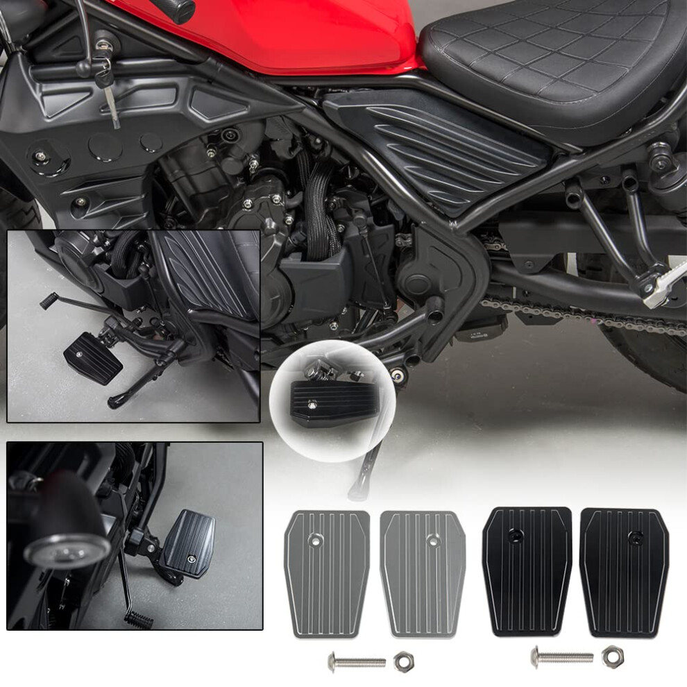 Motorcycle Wide Fat Foot Pegs Pedals Pad Rest Footpegs Aluminum Footrests For Honda Rebel Cmx500 Cmx300 6493810929717