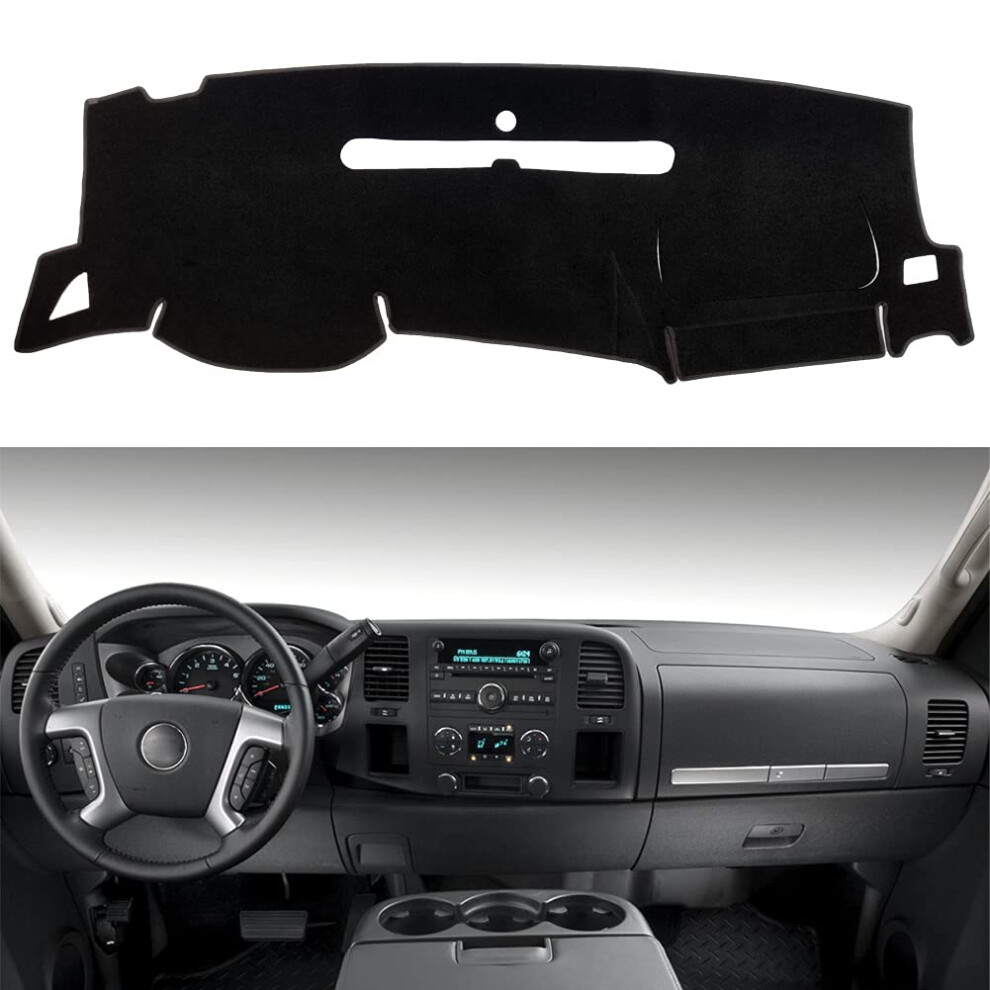 Dashboard Cover For Gmc Sierra And Chevrolet Silverado Fits 20072013 Models With Two Glove Boxes 6493810800900