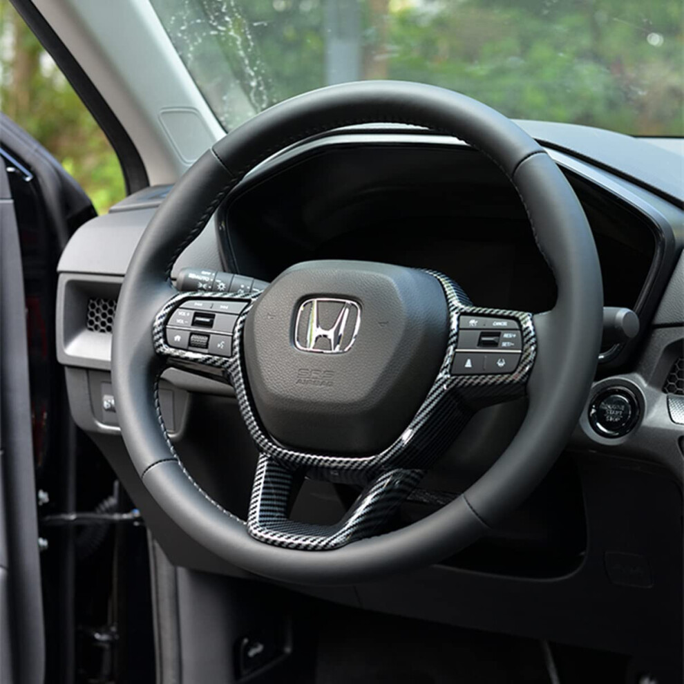 Interior Trims Carbon Fiber Print Steering Wheel Cover Accessories For Honda Crv Hrv Accord Civic 6493810930898