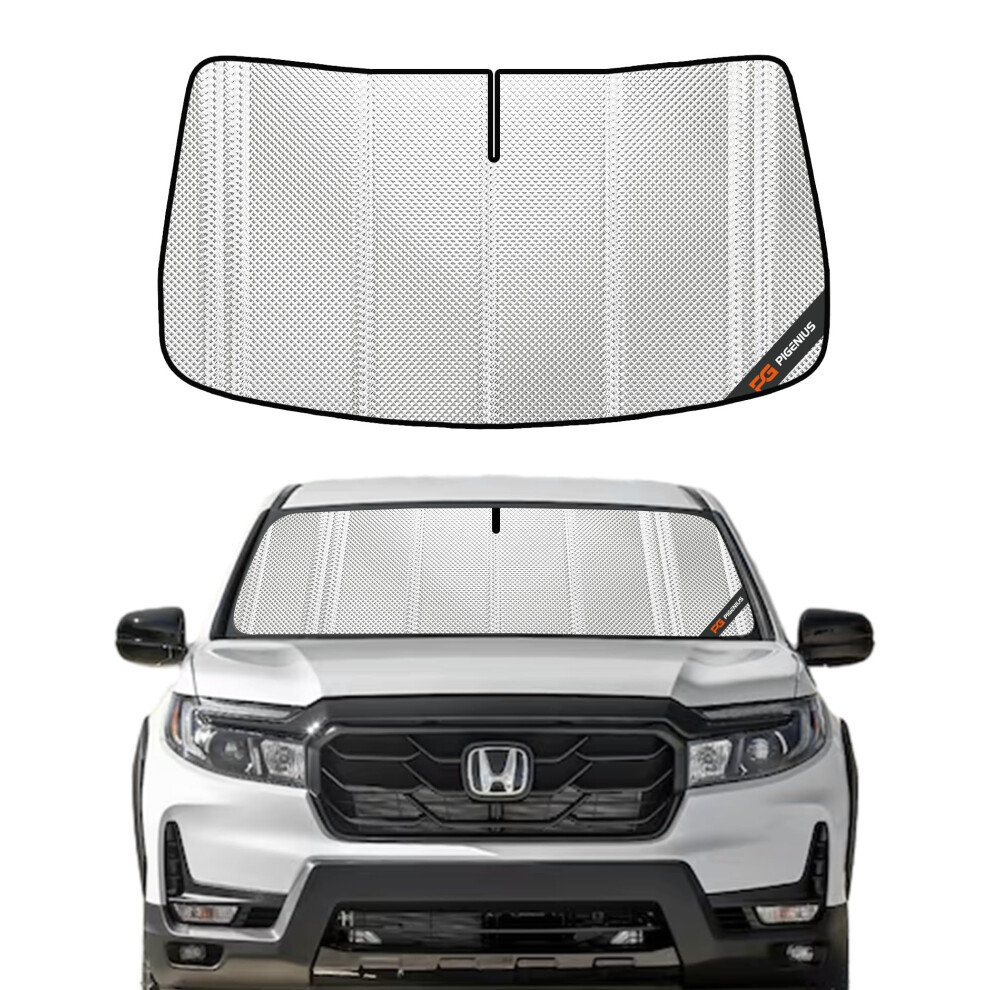 Windshield Sun Shade For 2019 Honda Passport, 2016 Pilot, 2017 Ridgeline With Honda Sensing Camera. Full Front Window Sunshade Coverage 6493810802430