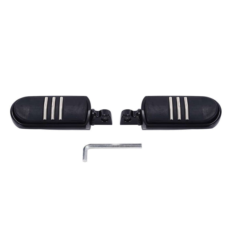 10Mm Motorcycle Highway Pegs Passenger Footpegs Male Mount Foot Rest Pedal Gloss Black 6493810866784