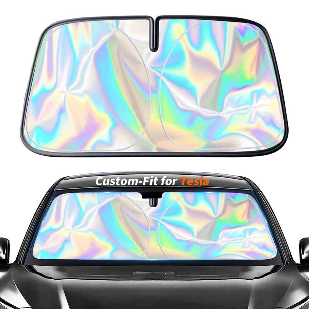 Customfit For Tesla Windshield Sun Shade, Car Sunshade Cover Uv Block, Foldable 6493810803840