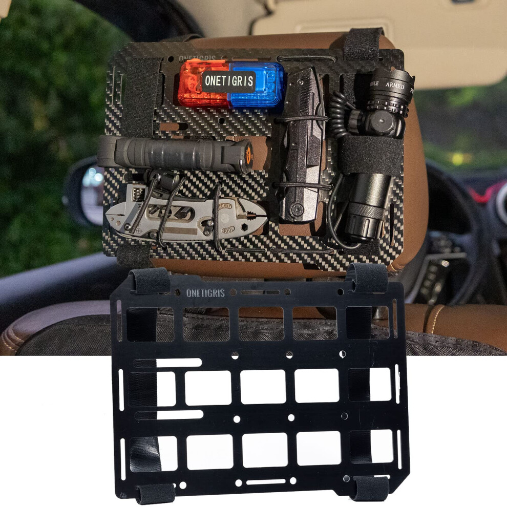 Car Headrest Organizer, Rigid Molle Headrest Cover Universal Tactical Molle Seat Back Organizer Backpack Insert Panel For Modular Storage 6493810804427