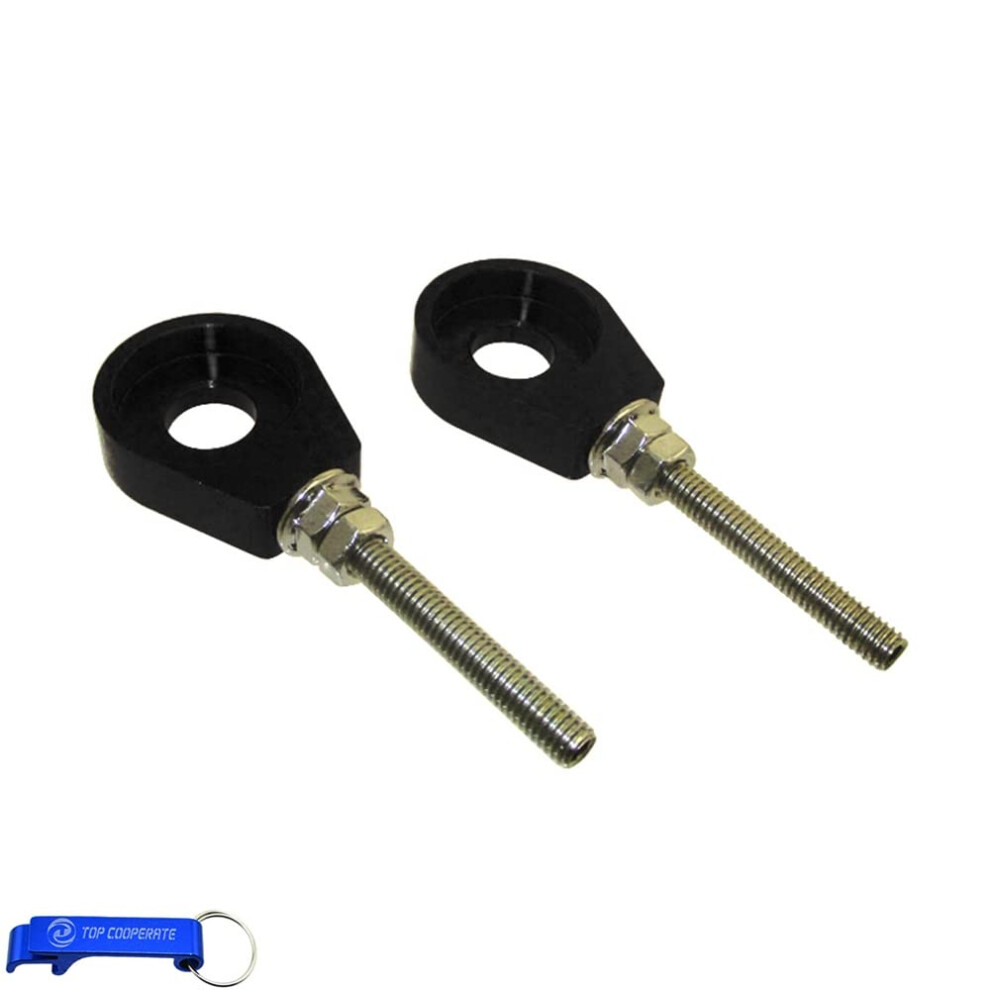 Billet Aluminum Chain Adjusters For Honda Crf50 Crf70 Crf125 Pit Dirt Motor Z50j Monkey Bike (Black) Black 6493810933639