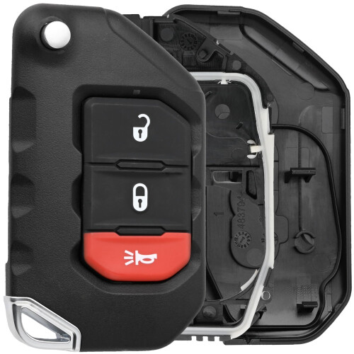 68292942AA Key Fob Shell Case Compatible with Wrangler 2018 Gladiator