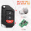 68292942AA Key Fob Shell Case Compatible with Wrangler 2018 Gladiator 3