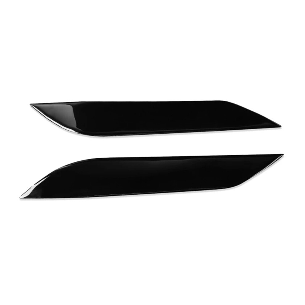 Headlights Eyebrows Car Eyelids Stickers Carbon Fiber Trim Cover Fits Compatible With 350Z Z33 20032008 Car Styling(Black) Black 6493810804731