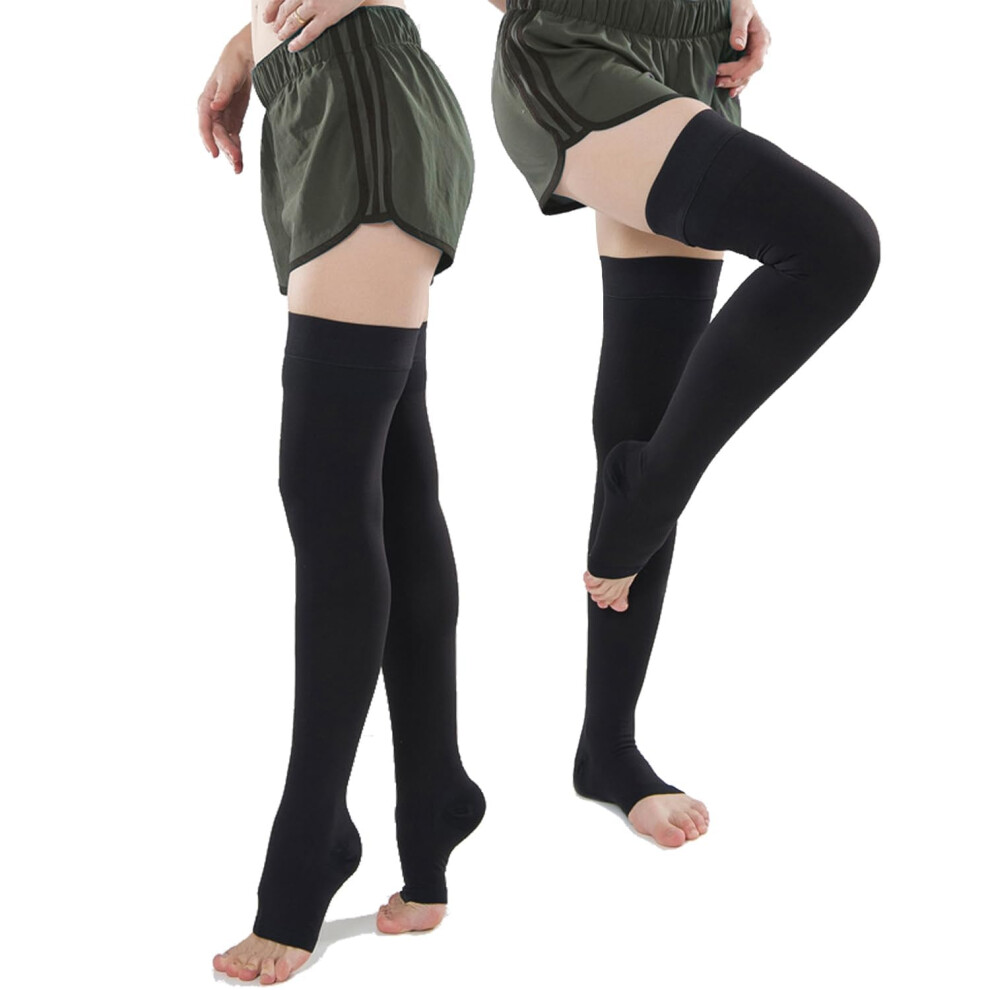 Anti Embolism Ted Hose Thigh High 2030 mmHg Compression Stocking Toeless,Post Surgery Nurse Compression Socks Support for Women  Men
