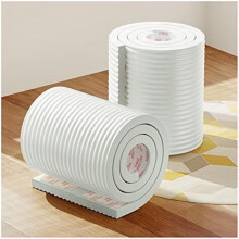 2 meters long, 20 cm wide, and 1 cm thick sponge-lined corner protectors