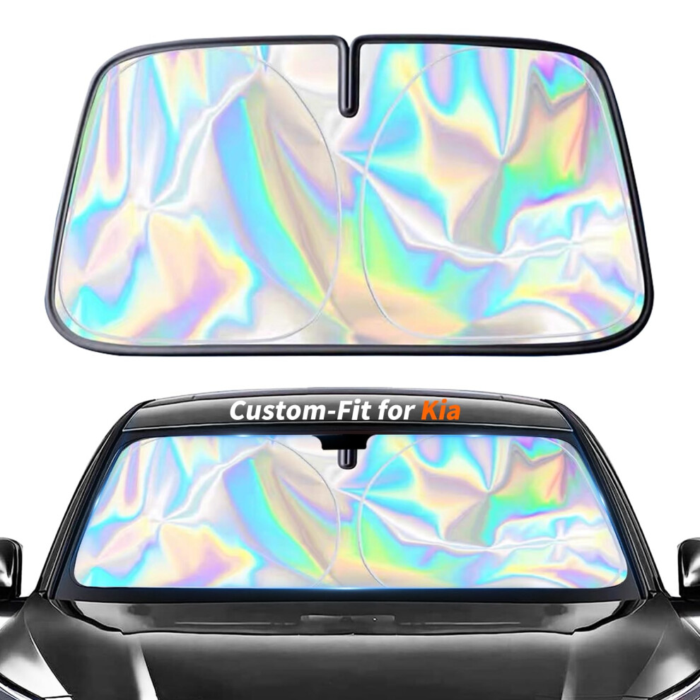 Customfit For Kia Windshield Sun Shade, Car Sunshade Cover Uv Block, Foldable 6493810870866