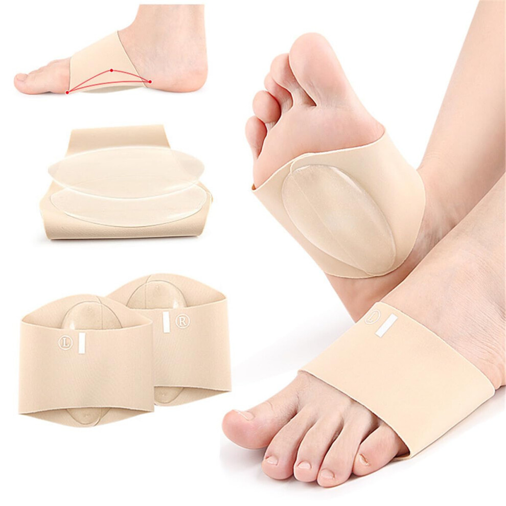 Foot Arch Support, 1 Pair Plantar Fasciitis Braces with Gel Pad Inside, Compression Arch Sleeves
