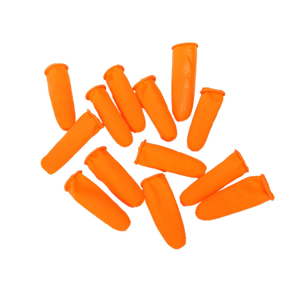 Thick Latex Finger Covers Orange S Size 200G Antis Disposible For Teachers Nail Artists Electronics Chalkboard Writing 6493810935923
