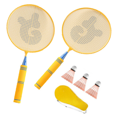 Children Badminton Rackets Iron Alloy Elastic 2