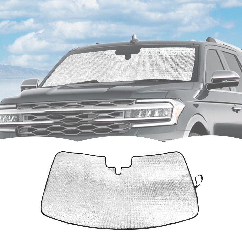 Windshield Sunshade Sun Shade Heat Shield Window Sun Visor Mat For Ford Expedition (Silver) Silver 6493810871917