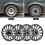4PCS 14in Wheel Hubcap Silver Sporty Protective 11
