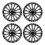 4PCS 14in Wheel Hubcap Silver Sporty Protective 1