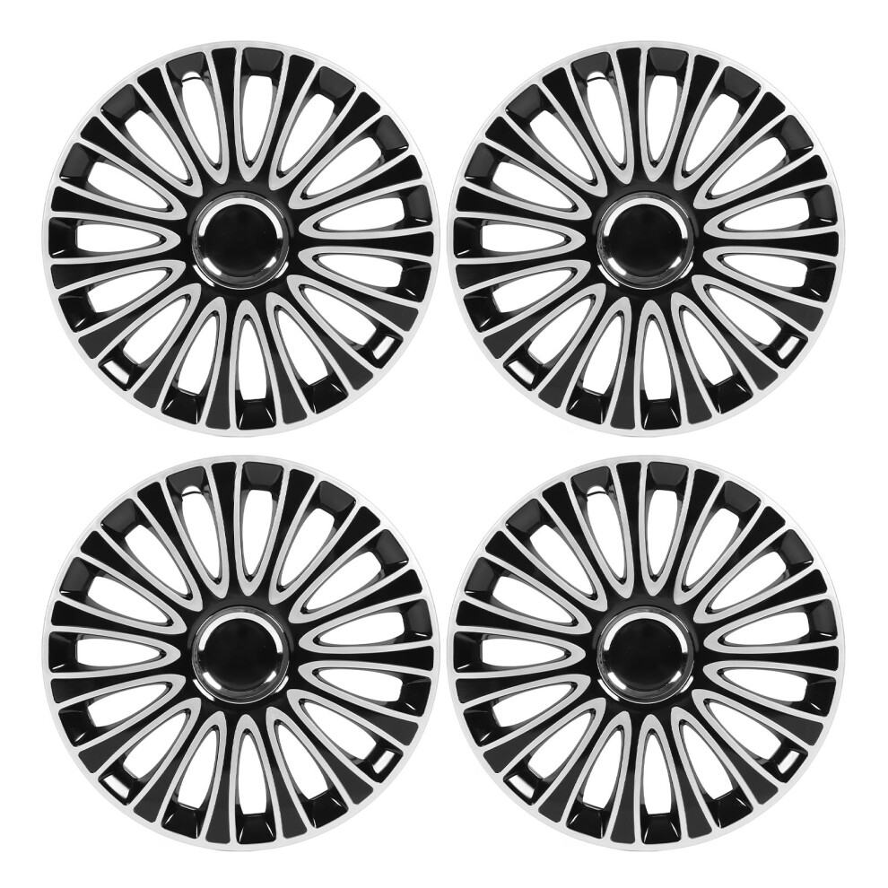 4Pcs 14In Wheel Hubcap Sporty Protective Silver 9121376834936