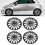 4PCS 14in Wheel Hubcap Silver Sporty Protective 12