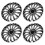 4PCS 14in Wheel Hubcap Silver Sporty Protective 3