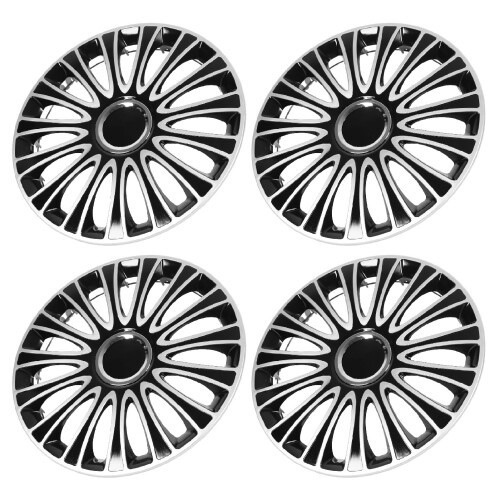 4PCS 14in Wheel Hubcap Silver Sporty Protective 2