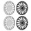 4PCS 14in Wheel Hubcap Silver Sporty Protective 9