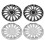 4PCS 14in Wheel Hubcap Silver Sporty Protective 10