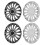 4PCS 14in Wheel Hubcap Silver Sporty Protective 8