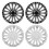 4PCS 14in Wheel Hubcap Silver Sporty Protective 7