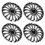 4PCS 14in Wheel Hubcap Silver Sporty Protective 5